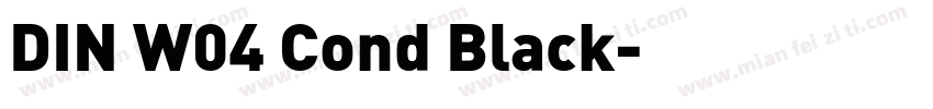 DIN W04 Cond Black字体转换